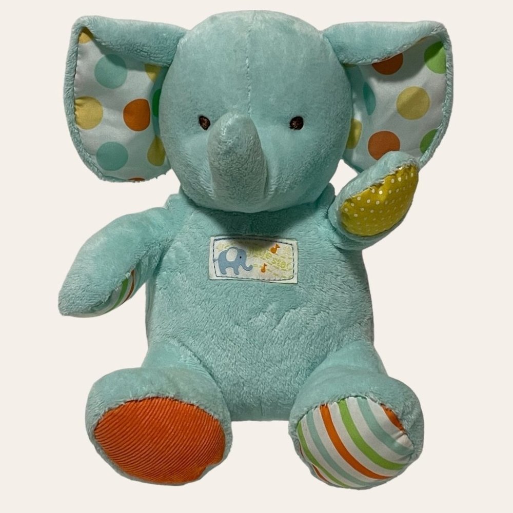 Carters Plush Sing & Dance Elephant Twinkle Twinkle Little Star Musical Blue 9"